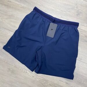 Fabletics The 7" Fundamental Short Mens L Blue Lined Sweat-Wicking Activewear
